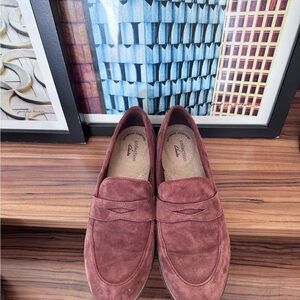 NWOT Clarks Men's Suede Loafers - Brown